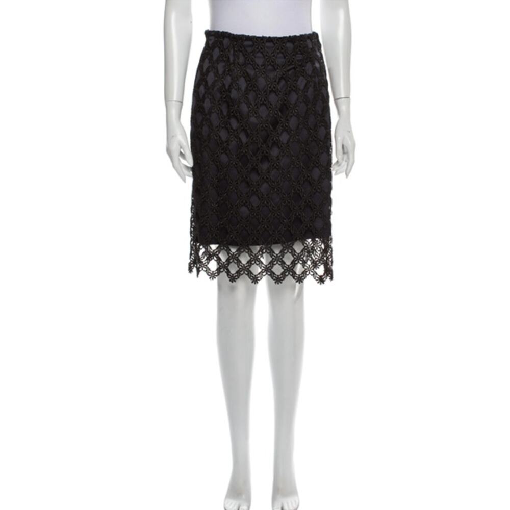 Burberry Vintage Navy Blue Lace Skirt